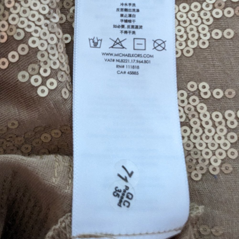 Michael Kors Camel Sequin Leopard Tunic - size 1X - image 5